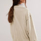Exposed Seam Side Slit Long Sleeve Sweatshirt - DAVERRI FASHIONS