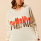 SO ME Contrast Sequin Pumpkin Slogan Sweater Top Sweaters