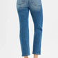 RISEN Tummy Control High Rise Crop Straight Jeans - DAVERRI FASHIONS