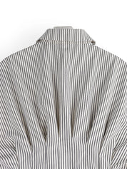 Striped Short Sleeve Button-Up Shirt | Daverri Fashions
