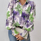 Daverri Fashions Floral Print Long Sleeve Shirt - DAVERRI FASHIONS