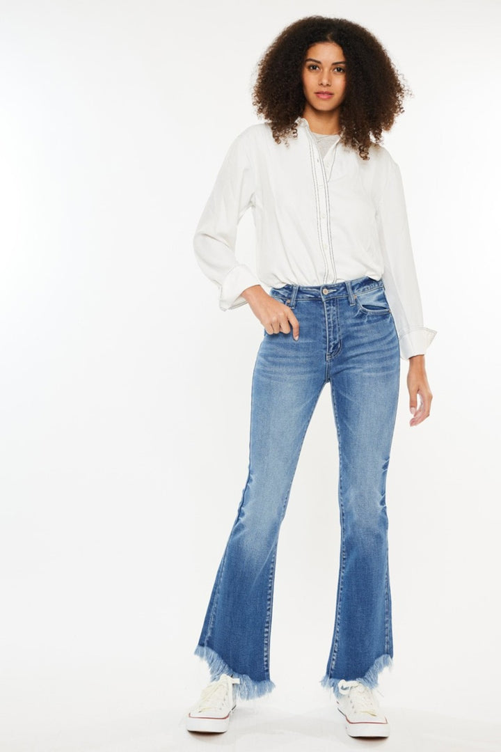 Kancan High Rise Frayed Hem Jeans Jeans