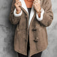 Full Size Cozy Sherpa Lined Toggle Coat with Hood Plus Size - DAVERRI FASHIONS