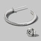 Zircon 925 Sterling Silver C-Hoop Earrings - DAVERRI FASHIONS