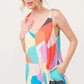 And The Why Tied Shoulder Straps Wide-Leg Geo Print Jumpsuit Jumpsuits
