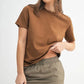 MONO B Round Neck Short Sleeve T-Shirt COCOA DUST