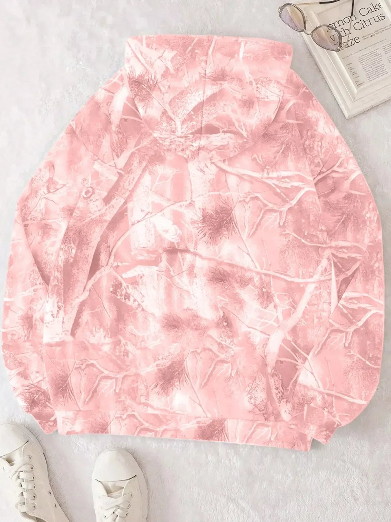 Kangaroo Pocket Long Sleeve Hoodie - DAVERRI FASHIONS