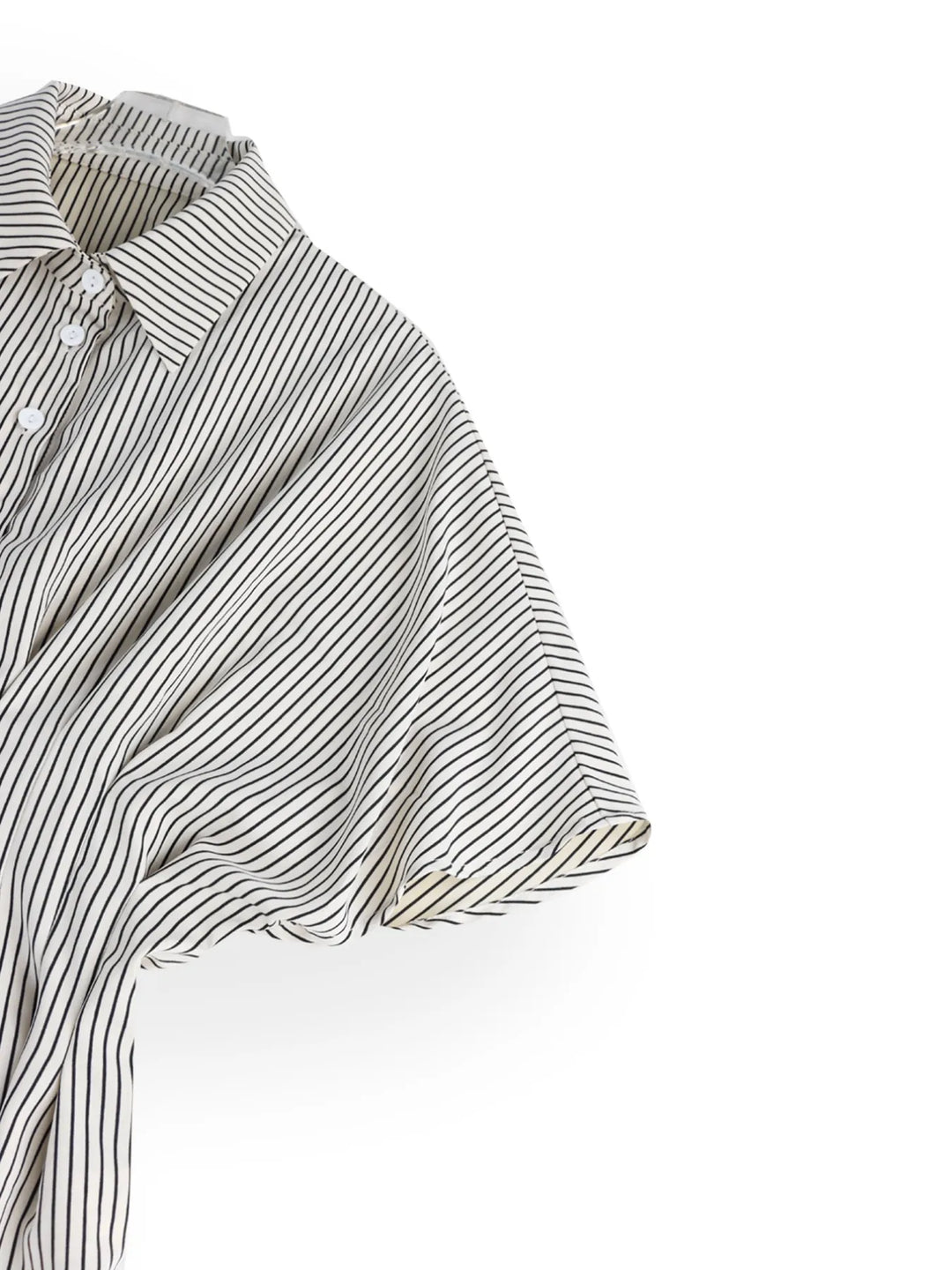 Striped Short Sleeve Button-Up Shirt | Daverri Fashions
