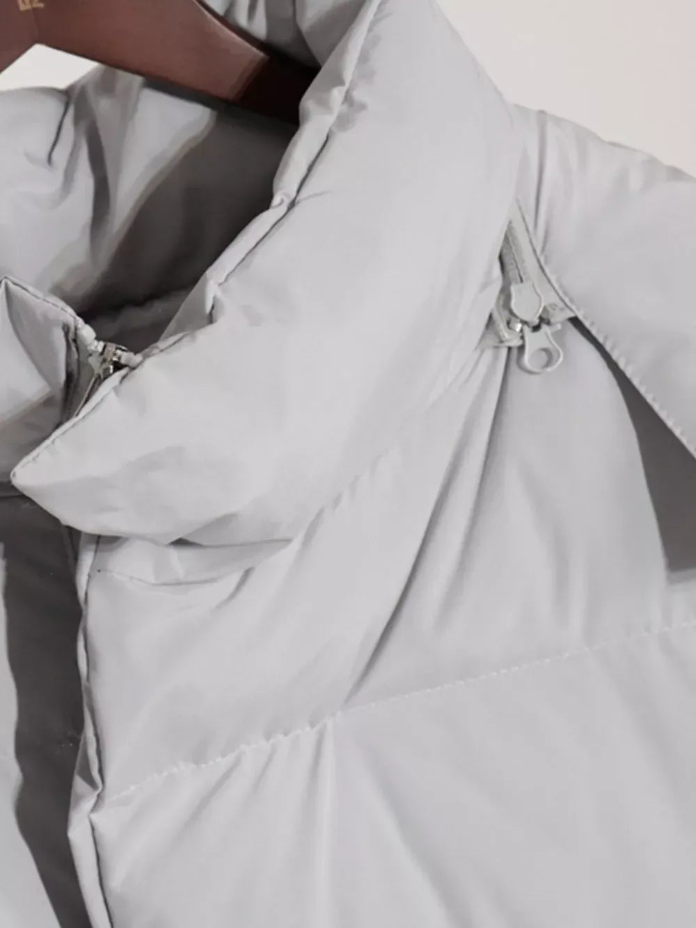 Pocketed Zip Up Hooded Puffer Jacket - DAVERRI FASHIONS