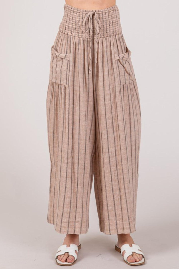 SAGE + FIG Cotton Gauze Wash Stripe Pants Pants