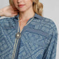 Umgee Paisley Print Denim Shirt Jacket Shackets