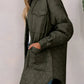 Snap Down Collared Winter Coat - DAVERRI FASHIONS
