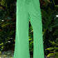 Drop Shoulder Puff Sleeve Crop Top and Drawstring Wide Leg Pants Set - DAVERRI FASHIONS