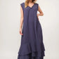 And The Why Washed Cotton Gauze Fringe Detail Tiered Dress - DAVERRI FASHIONS