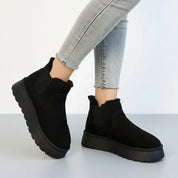 Round Toe Platform Ankle Boots - DAVERRI FASHIONS