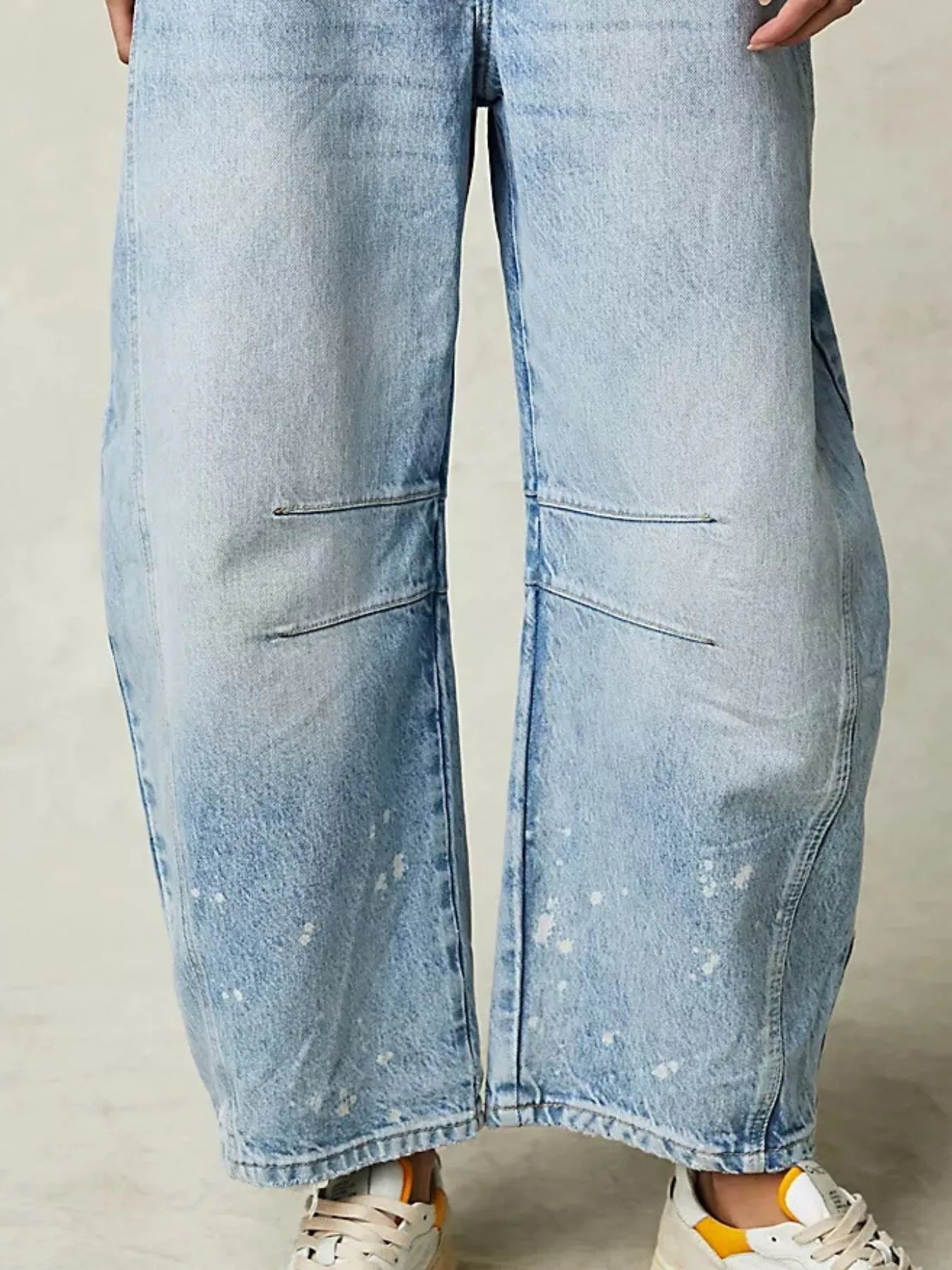Wide Leg Relaxed Fit Barrel Jeans | Jeans Daverri Fashions