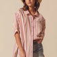 SO ME Multicolored Stripe Button Down Shirt