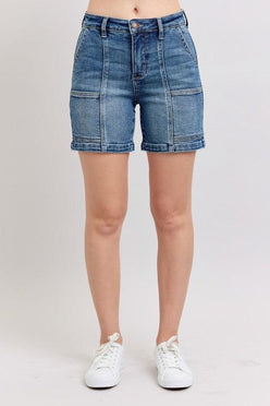 Judy Blue Full Size High Rise Denim Shorts - DAVERRI FASHIONS