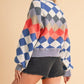 Aemi + Co Diamond Mock Neck Raglan Sleeve Sweater Sweaters