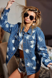 BiBi Washed Tie Dye Denim Jacket | Denim Jackets Daverri Fashions