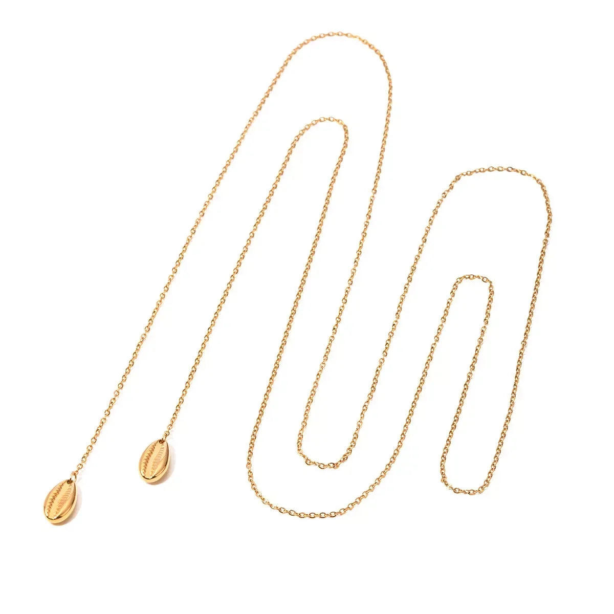 18K Gold-Plated Y-Shaped Necklace - DAVERRI FASHIONS