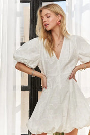ADORA Puff Sleeve Floral Dress | Daverri Fashions