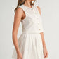 MABLE Eyelet Lace Top and Mini Skirt Set Outfit Sets