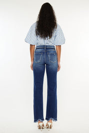 Kancan High Rise Distressed Slim Straight Jeans | Jeans Daverri Fashions