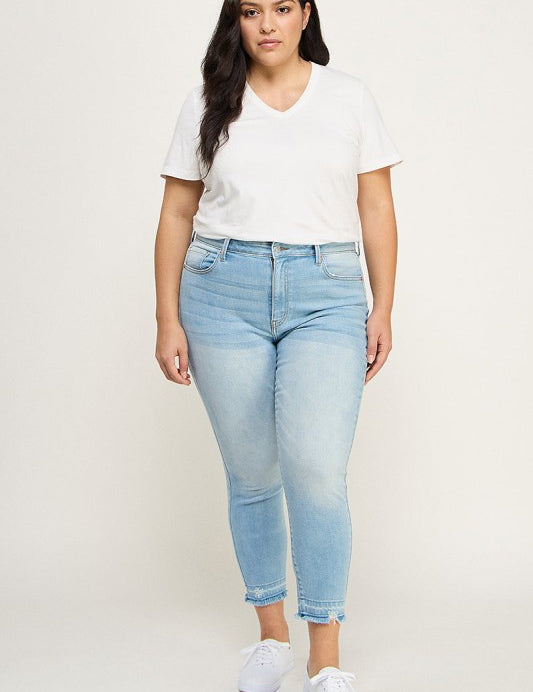 As Shown Artemis Vintage Plus High Rise Crop Skinny Jeans | Jeans Daverri Fashions