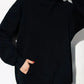 Kangaroo Pocket Long Sleeve Hoodie - DAVERRI FASHIONS