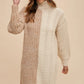 Annie Wear Color Block Turtleneck Sweater Dress Knee Length Dresses