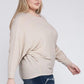 Zenana Plus Batwing Sleeve Knit Top-Casual Comfort Shirts & Tops