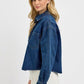 RISEN Button Up Long Sleeve Denim Shacket