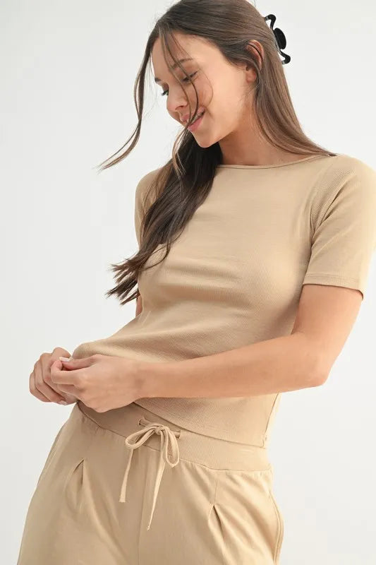 MONO B Vintage Ease Pima Cotton Tee and Pants Set