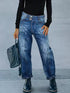 Wide Leg Jeans with Pockets - DAVERRI FASHIONS