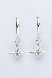 Moissanite Star Drop Earrings | Earrings Daverri Fashions