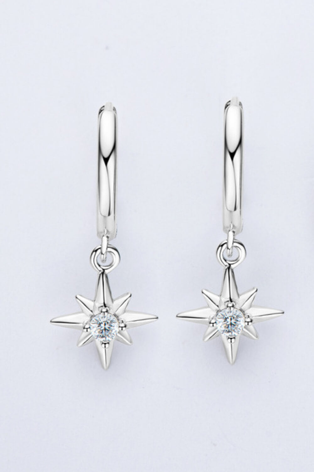 Moissanite Star Drop Earrings | Earrings Daverri Fashions