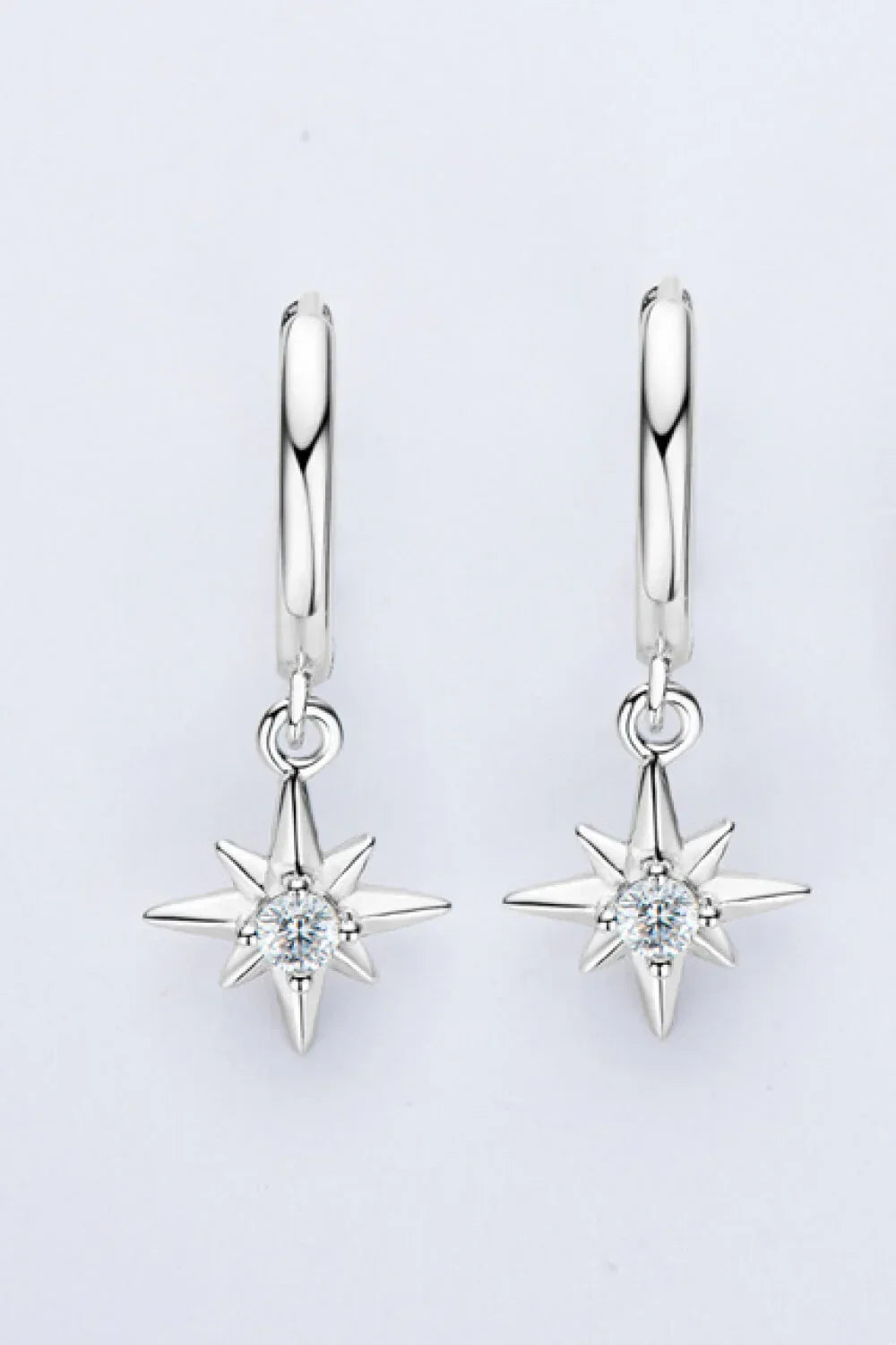 Moissanite Star Drop Earrings - DAVERRI FASHIONS