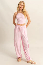 HYFVE Crop Top and Cargo Pants Set | Outfit Sets Daverri Fashions