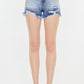 Kancan High Rise Frayed Hem Denim Shorts Denim Shorts