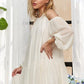 ADORA Cold Shoulder Balloon Sleeve Mini Dress Mini Dresses