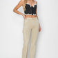 RISEN Full Size High Rise Side Slit Cargo Bootcut Jeans Jeans