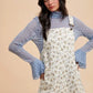 Annie Wear Stretch Ditsy Print Denim Overall Mini Dress