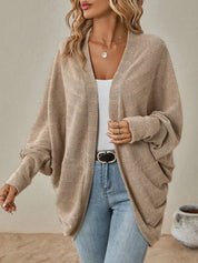 Cozy Oversized Open Front Knit Cardigan | Cardigans Daverri Fashions