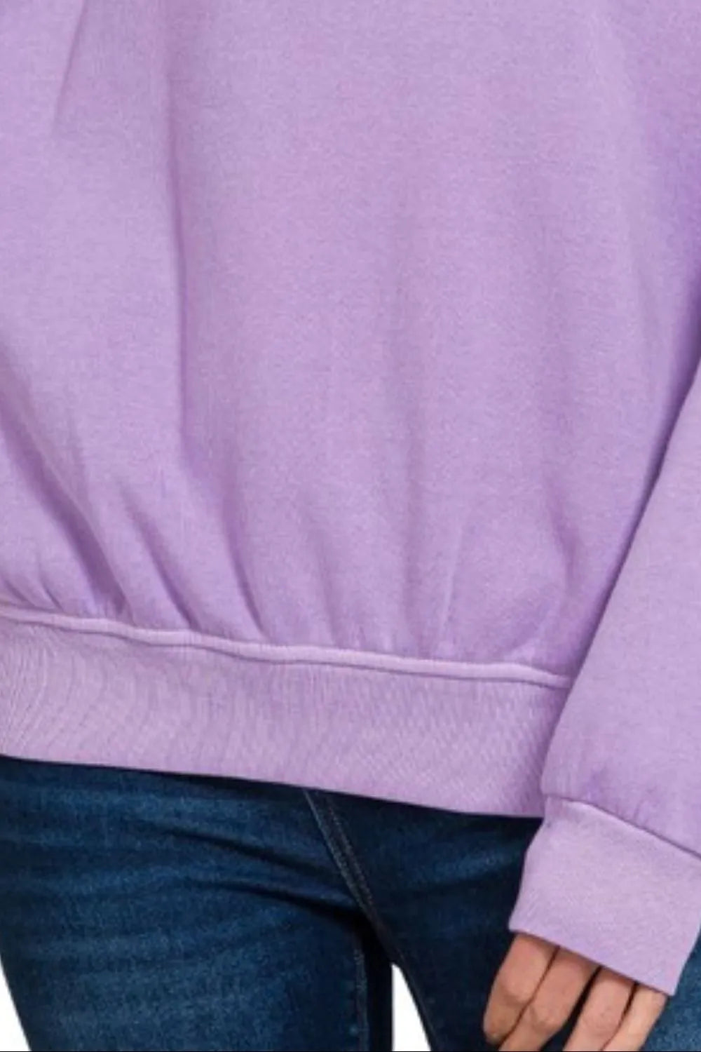 Zenana Soft Fleece Pigment Dye Round-neck Sweatshirts Sweatshirts