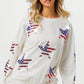 BiBi American Flag Sequin Star Sweatshirt Sweatshirts