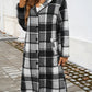 Devine Plaid Long Sleeve Hooded Coat - DAVERRI FASHIONS