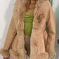 Faux Fur Trimmed Belted Coat - DAVERRI FASHIONS