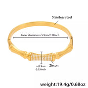 18K Gold-Plated Zircon Bracelet | Bracelets Daverri Fashions