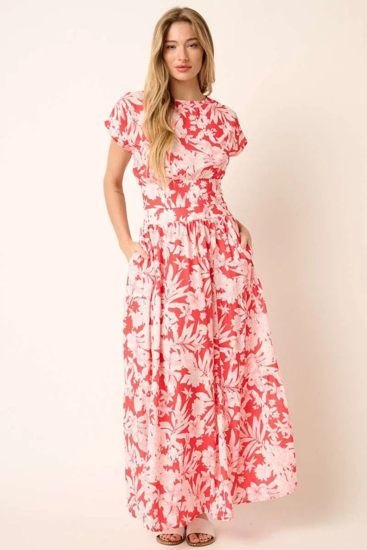 Mittoshop Tropical Print Top and Skirt Set Outfit Sets